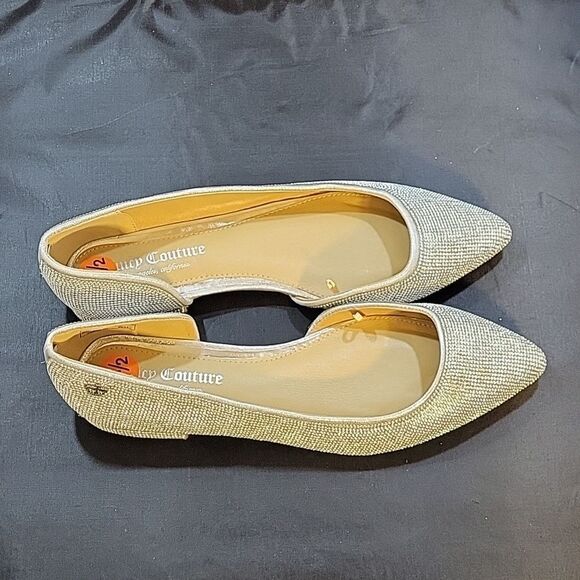 BRAND NEW JUICY COUTURE JEWEL STUDDED D'ORSAY POINTED TOE SLIP-ON FLAT S… - Picture 6 of 16